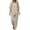 Beige-wide leg pants for women, variant on Womens Plus Size Cotton Linen Sets Half Sleeve Asymmetrical Hem Tops Matching Wide Leg Pants 2 Piece Casual Set Outfits