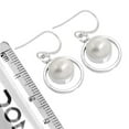 thumbnail image 3 of 925 Silver Earring For Women - Teens White Freshwater Pearl Stone Silver Drop Dangle Earrring April Birthstone Fashion Silver Earrings Gift For Women On Anniversary 925 Gemstone Silver Jewelry, 3 of 4