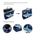thumbnail image 3 of Starry Shark Ultra-Sleek Slim Wallet with 0.7 Microfiber Zinc Alloy Jaws - Compact Coin Purse 4.3x4.7 in/11x12 cm - Stylish and Secure Holder, 3 of 7