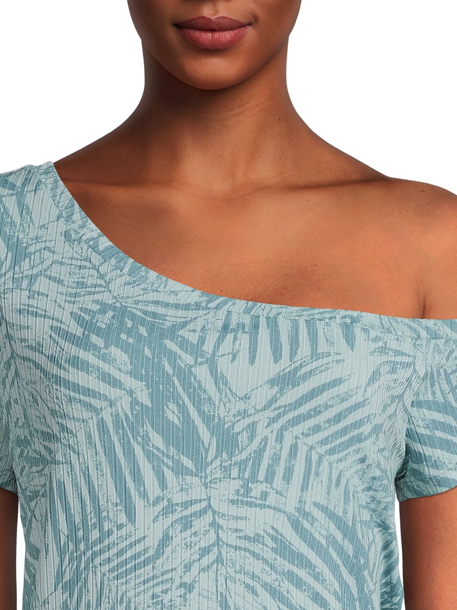Secret Treasures Women's Off The Shoulder Tee and Pants Lounge Set, 2-Piece