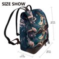 thumbnail image 2 of Ratiio Artistic Starry Sky Moon Book Pattern Womens Backpack Purse Leather Backpack Purse for Women Travel Fashion Backpack Designer Ladies Shoulder Bags, 2 of 4