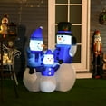 thumbnail image 2 of HOMCOM 4 Pi Grand Gonflable de Noël à DEL Éclairé Snowmen Décor des Fêtes, 2 of 10