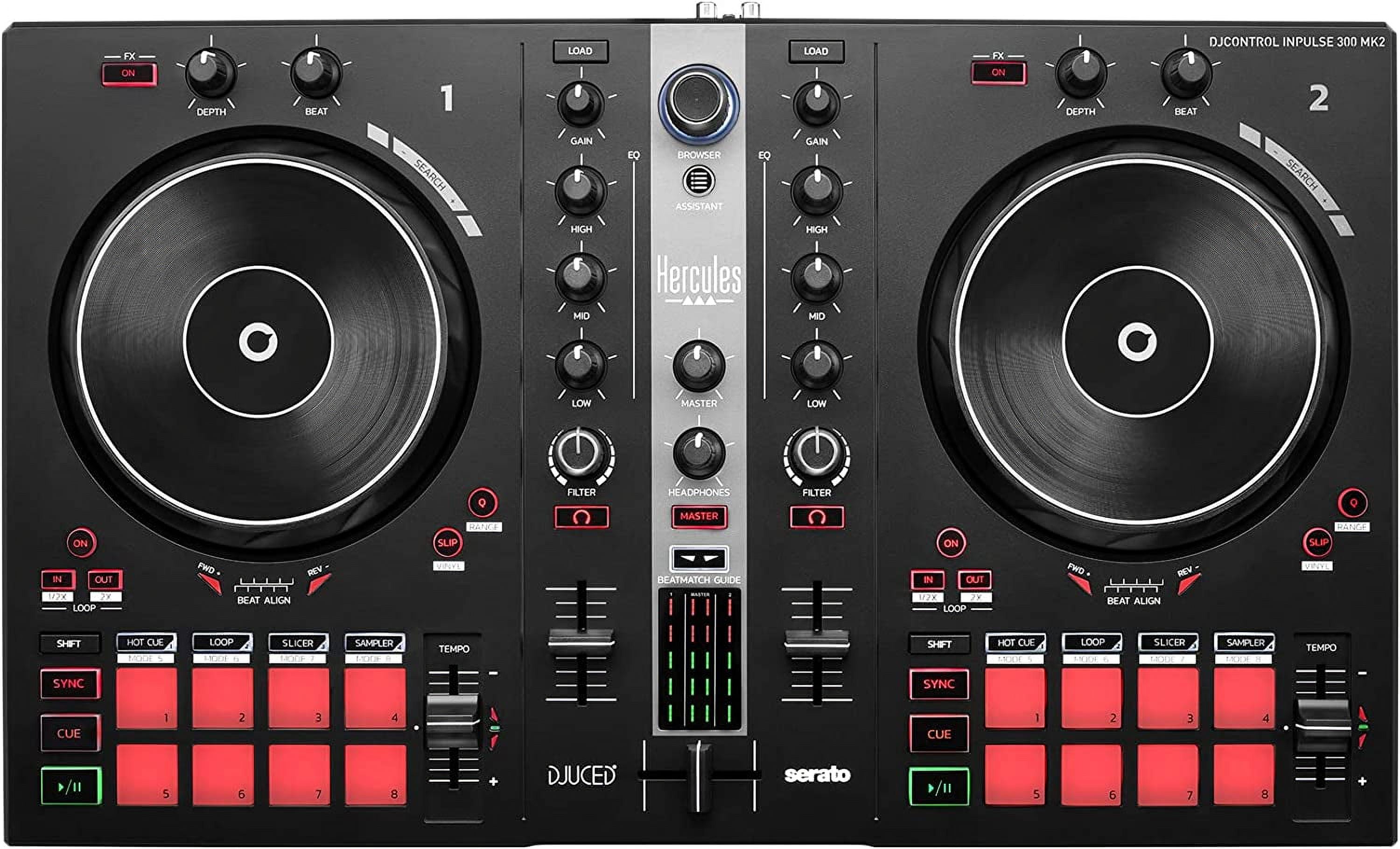 AlphaTheta DDJ-FLX2 Compact DJ Controller, 2-Channel, Rekordbox