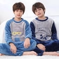 thumbnail image 2 of Pijamas de invierno de manga larga para bebés, ropa de dormir para niños, conjuntos de pijamas de lana para adolescentes, 6, 8, 10, 12, 15 años, 2 of 5