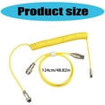 thumbnail image 5 of YIEMEEN TypeC USB Cable Mechanical Keyboards Coiled Spring Wire Spirals Paracord Plug-in Aviators Data Cable Aviation Connectors, 5 of 14