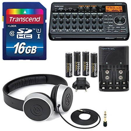 Tascam DP-008EX 8-Track Digital Pocket studio Along with Samson Studio Headphones And Deluxe