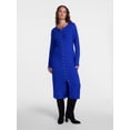 thumbnail image 2 of Scenario Women's Cardigan Midi Dress with Long Sleeves, Sizes XS-XXXL, 2 of 6