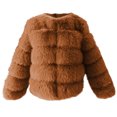 thumbnail image 5 of Xdegoge Womens Faux Fur Coat Cropped Open Front Long Sleeve Fluffy Fuzzy Jacket Dressy Loose Fit Bubble Teddy Jackets 2025 Winter Streetwear Warm Outerwear, 5 of 5