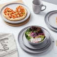 thumbnail image 2 of Stone Lain Jade Stoneware Dinnerware 16-Piece Set of 4, Light Gray, 2 of 6