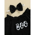 thumbnail image 6 of Suealasg Baby Girls Halloween Outfit 2Pcs Newborn Girl Fall Clothing 3 6 12 18 24 Months Infant Girls Long Sleeve Letter Print Romper Bodysuits + Headband Set, 6 of 8