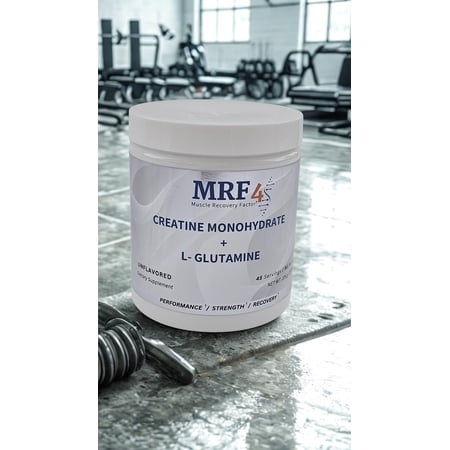Creatine Monohydrate + L- Glutamine Dietary Supplement, Amino Acid