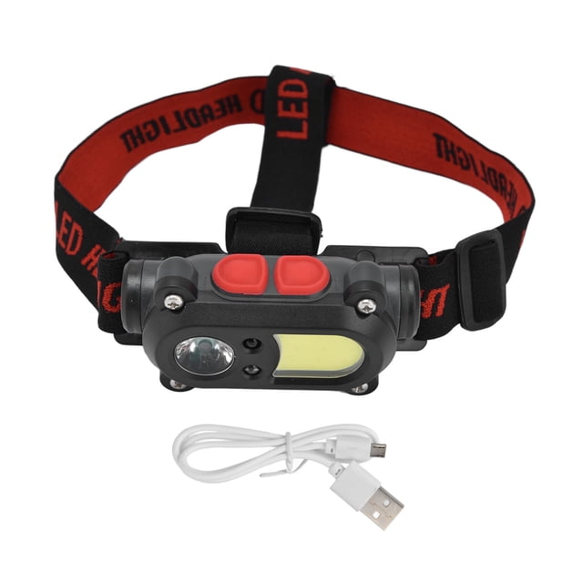Lampe Frontale LED, Bandeau Étanche 5V Chargeant 6 Modes d'Éclairage pour la Course de Nuit pour le Camping