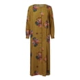 thumbnail image 4 of WILLBEST Robe Décontractée Abaya à Manches Longues pour Femmes, Style Ranch, Boutonnée, Tenues Dubai, 4 of 4
