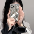 thumbnail image 2 of Compatible with iPhone 14 Pro Case, Cute 3D Wave Bubble Pattern and Stylish Wavy Border, Soft TPU, All-Inclusive Camera Protection Shockproof Phone Case for Women Girls (Silver), 2 of 6