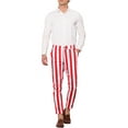 thumbnail image 2 of INSPIRE CHIC Stripe Business Pants for Men's Slim Fit Tapered Dress Pants, 2 of 4