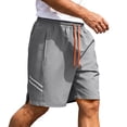 thumbnail image 2 of IhhxPro Men's Athletic Shorts with Pockets Running Quick Dry Lightweight Breathable 2-in-1 Compression Liner Zipper for Gym Workout Training Casual Summer XS-XL, 2 of 9