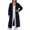 C-BU125, variant on Women Hooded Cardigan Long Solid Color Long Sleeve Mid-Calf Outerwear Soft Lightweight Jacket Fall Winter Versatile Coat