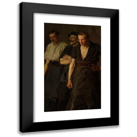 Stanislaw Lentz 11x14 Black Modern Framed Museum Art Print Titled - Strike (1910)