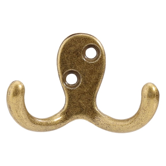 Double Prong Coat Hooks - Wall Mounted Black Hooks With Screws For Hanging Towels Coats Bags Hats Cups And Keys