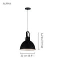 thumbnail image 2 of Xtricity - Pendant Light, 8.6 '' Width, From the Alpha Collection, Black, 2 of 3