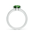 thumbnail image 2 of ANGARA Lab Grown 1.75 Ct Round Emerald Engagement Ring with Lab Diamonds for Women in 14K White Gold (Size-8mm) | May Birthstone, Anniversary, Jewelry Gift for Women | Lab-Grown Emerald Ring, 2 of 7