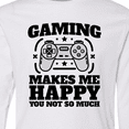 thumbnail image 4 of Inktastic Gaming Makes Me Happy Long Sleeve Youth T-Shirt, 4 of 5
