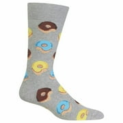Hot Sox Donuts Grey Crew Socks