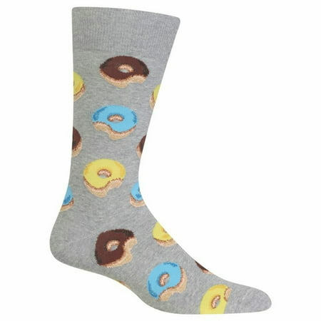 Hot Sox Donuts Grey Crew Socks
