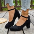 thumbnail image 6 of Willtoo Mary Jane Heels for Women Platform High Heels Shoes Dress Round Toe Faux Suede Pumps Pair with Dress Party, 6 of 6