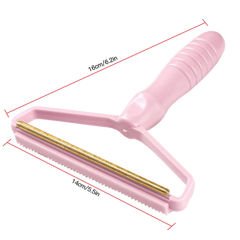 Discount.home Lint Romover Plastic Metal Clothes Fabric Brush Manual Portable Hair Removing Roller, Pink, Size: 16*14cm