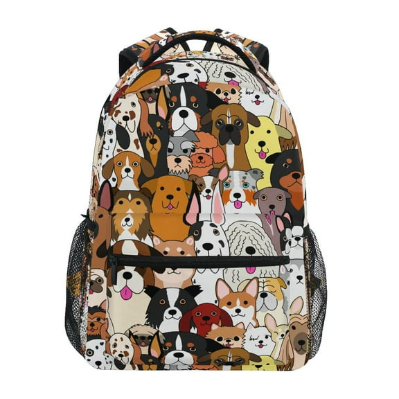 ALAZA Stylish Backpack Cute Doodle Dog Animal Elementary Bookbag Personalized Laptop School Bags Travel Daypack