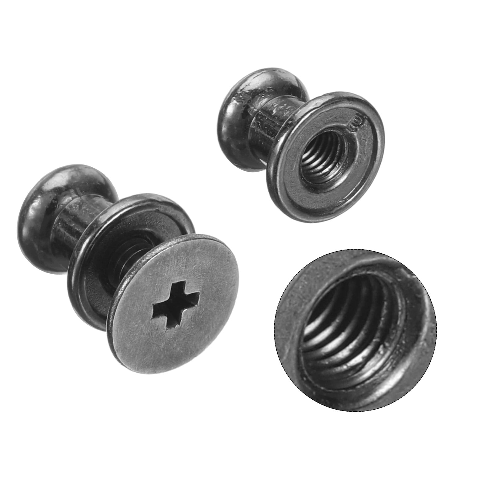 Unique Bargains Mini Round Knobs Small Drawer Pulls for Cabinets 0.23" x 0.3" Gray
