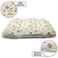 thumbnail image 3 of Birthday Pet Bed, Celebration of Aging Every Year with Festive Ornaments Colorful Composition, Resistant Pad for Dogs and Cats Cushion with Removable Cover, 24" x 39", Ivory Multicolor, by Ambesonne, 3 of 4