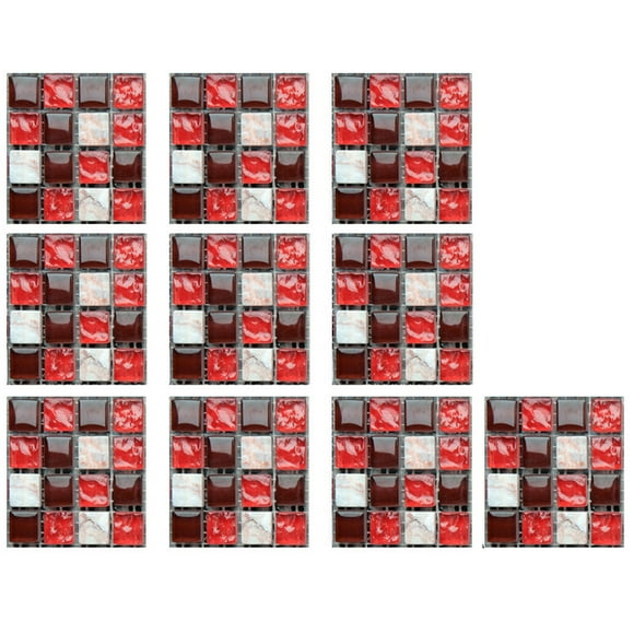 XZNGL 10pcs 3D Stickers Carreaux de Cristal DIY Autocollants Muraux Adhésifs Imperméables à l'Eau