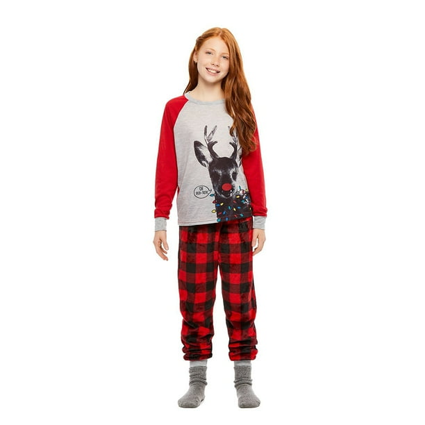 Christmas Oh Deer Pajama Set for Family Long Sleeve Top and Pants