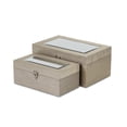 thumbnail image 5 of Fidela Set of 2 Soft Gold Vinyl Boxes, 5 of 7