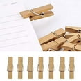 thumbnail image 4 of AYFFDIYI 50 Pcs 25mm Mini Golden Wooden Clips For Photo Pegs White Clips Craft Clothespin Clips Decoration Activities Daily Wood Clips, 4 of 9