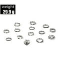 thumbnail image 3 of Graflsoa Ensemble de Bagues Vintage Géométriques Éléphant - 14 Pcs Bagues en Alliage Argent Rétro pour Déclaration de Mode Tendance, 3 of 6