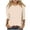 Z5 Beige, variant on HCYSFG Womens T-shirts 3/4 Length Sleeve Casual Loose Crewneck T Shirts soft trendy Solid color Autumn Basic T shirts for ladies