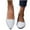 White, variant on Eltusu Women Flat Shoes, Pointy Toe Comfy Soft Bottom Slip on Work Shoes Black Size 5.5-9.5