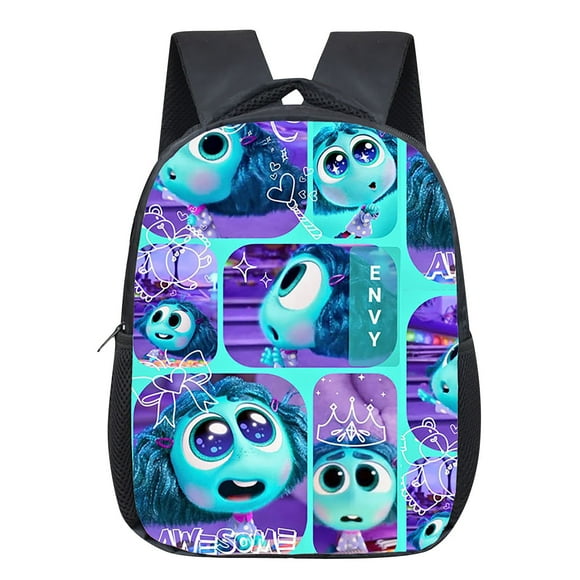 Inside Out Backpack Student Travel Backpack, Casual Inside Out Envy Character Bag Cartoon Style Laptop Backpack, Inside Out Themed Back to School Shoulders Backpack for Commuters and Students