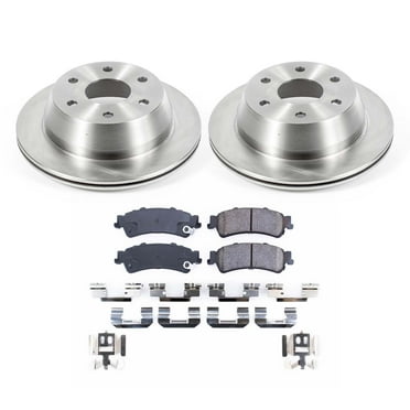 Ultimate Brakes Rear Ceramic Brake Pad and Rotor Kit with Hardware WM80696