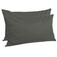 thumbnail image 1 of Zippered Pillowcases Covers Egyptian Cotton 2-Pack (20 x 36 Inch, Dark Gray), 1 of 5