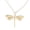 Gold, variant on Stylish Dragonflies Zircon Pendant Necklace Alloy Party Jewelry for Women Use