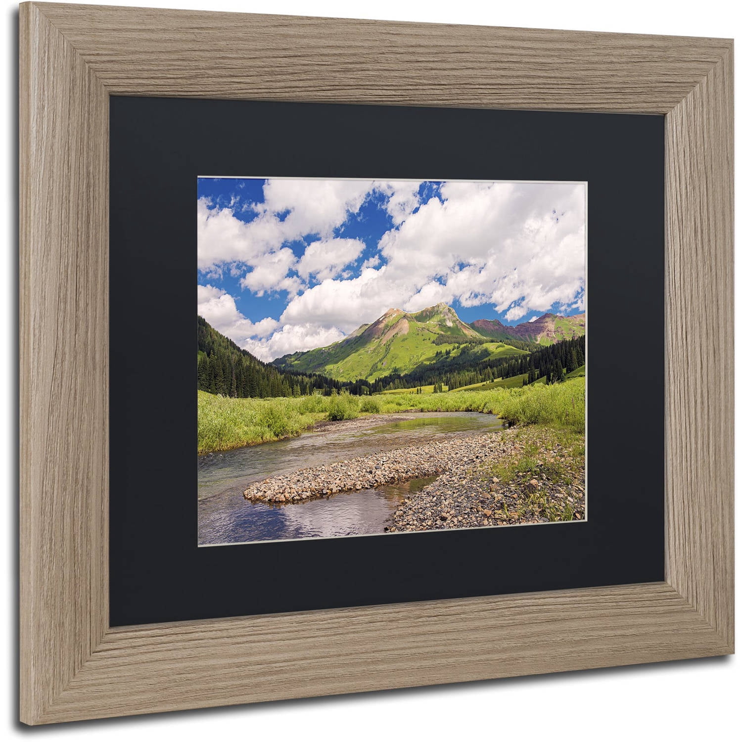 Trademark Fine Art "Along Gothic River" Canvas Art by Michael Blanchette Photography Black Matte, Birch Frame