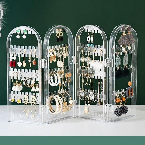 Jewelry Organizer, earring display stand, folding storage, bracelet storage