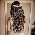 thumbnail image 1 of 1 Pce Peigne à Cheveux en Fausse Perle Élégant Perles Exquises à Franges pour Robe de Mariée, 1 of 5