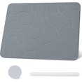 thumbnail image 1 of 45 * 35cm Tapete de baño de Piedra, Tapete baño de Tierra de Diatomeas, Tapete de diatomita Antideslizante, Fácil de Limpiar, Ultra Absorbente, Secado rápido, para Salón, Ducha (Gris O, 1 of 5