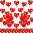 thumbnail image 1 of Kit de decoración Kortes con forma de corazón rojo, 50 unidades, 25 cm, lámina, 1 of 6