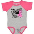 thumbnail image 3 of Inktastic Our Family Fights Together Breast Cancer Awareness Boys or Girls Baby Bodysuit, 3 of 5